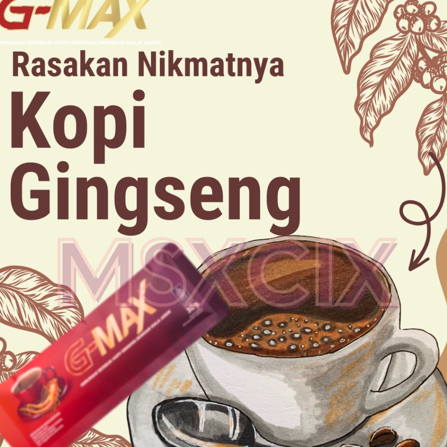 

Diskon GMAX KOPINYA ENAK RASANYA NIKMAT KHASIATNYA NYATA SETAMINA JOSS (3 SASET) Ready