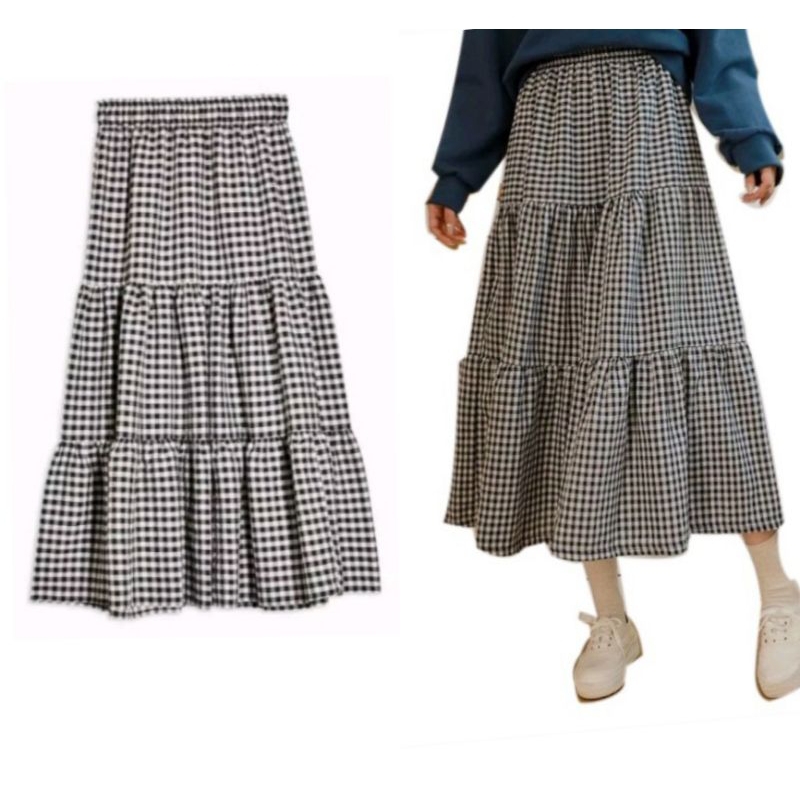 GINGHAM SKIRT TARTAN ONESIZE/ROK ANAK TANGGUNG&DEWASA