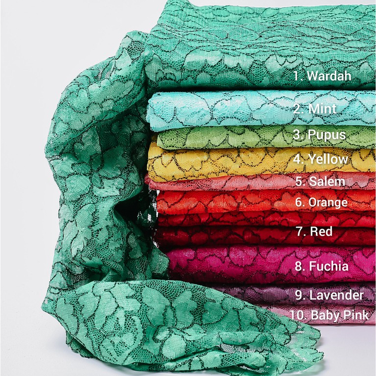 Kain Brukat Premium Bahan Brukat import bahan Brokat Meteran