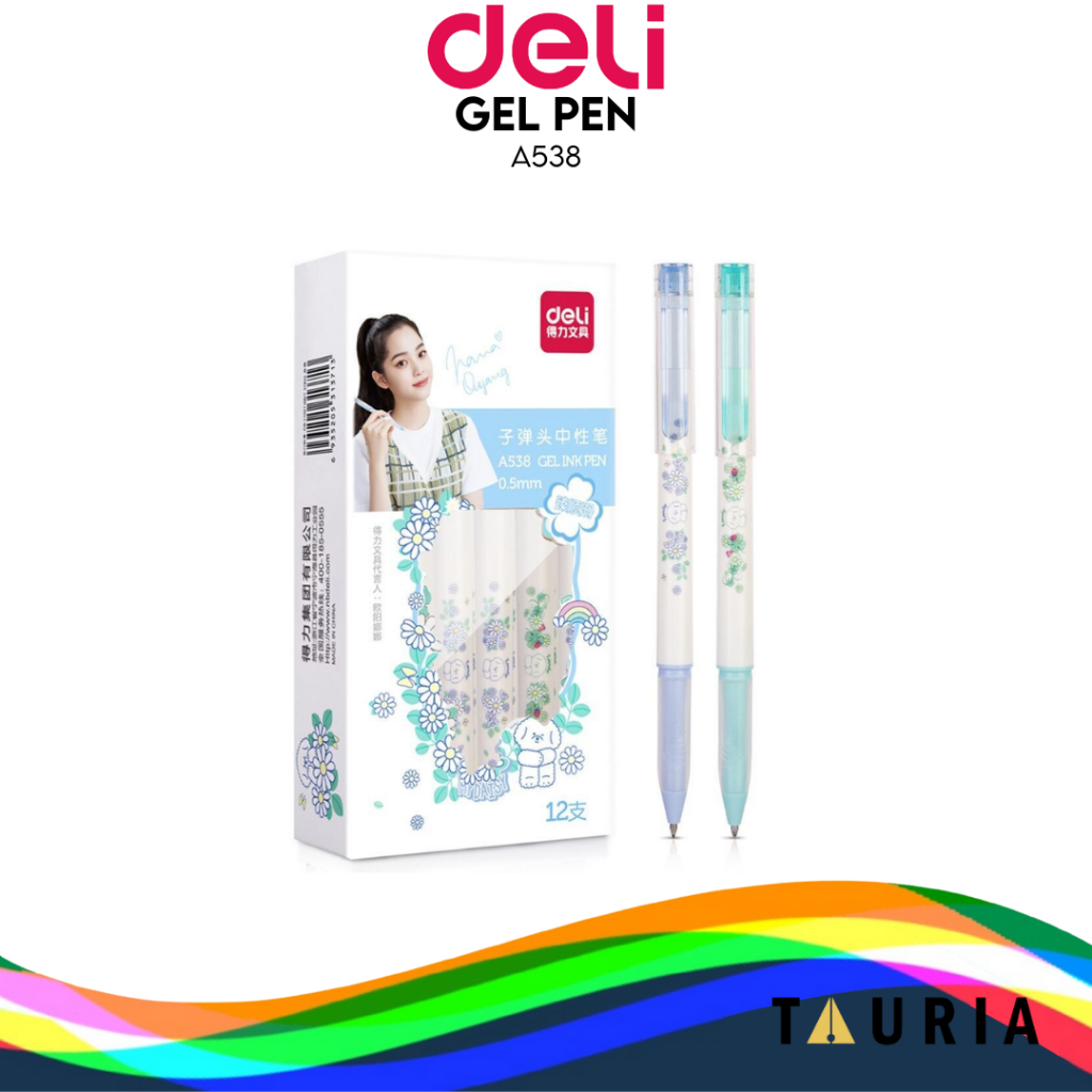 

Deli Gel Pen Pulpen Tinta Hitam 0.5mm A538