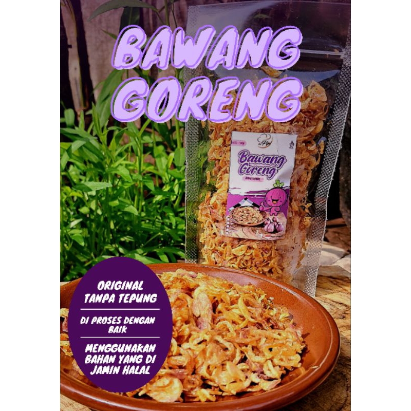 

Bawang Goreng Asli hand made A++ Murni Tanpa Campuran Tepung, Original Renyah dan Gurih