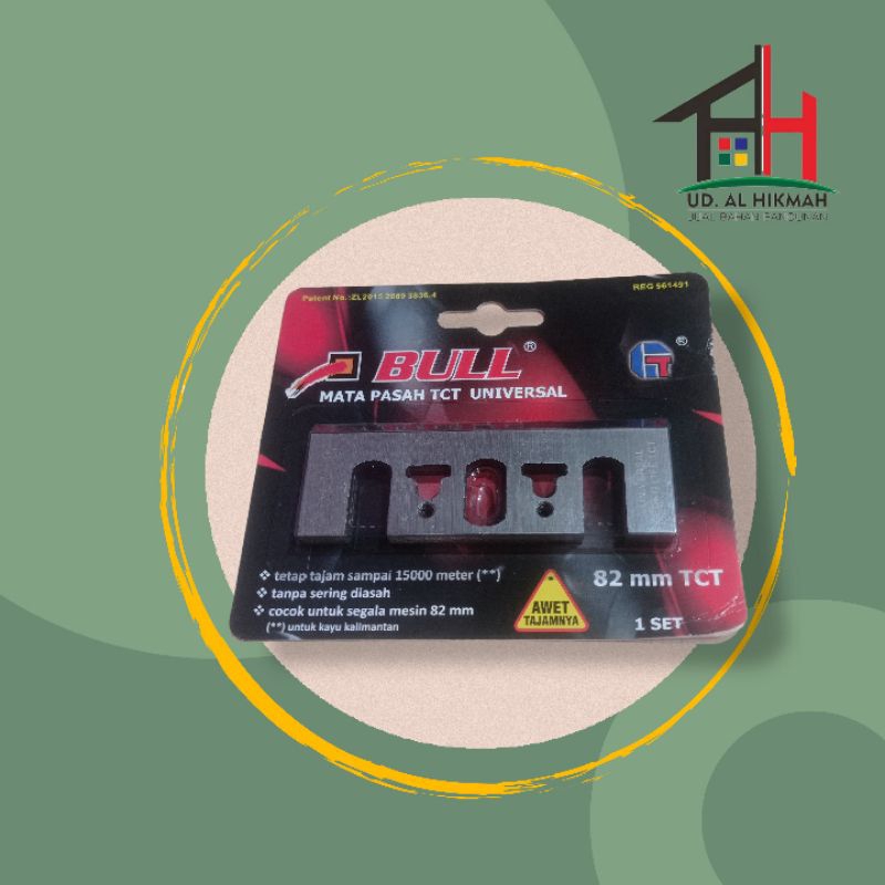 MATA PISAU PASAH BULL UNIVERSAL 82 MM TCT PLANER KETAM SERUT