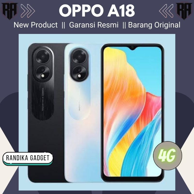 Oppo A18 ram 4|128, Barang baru segel & Garansi resmi, bisa COD