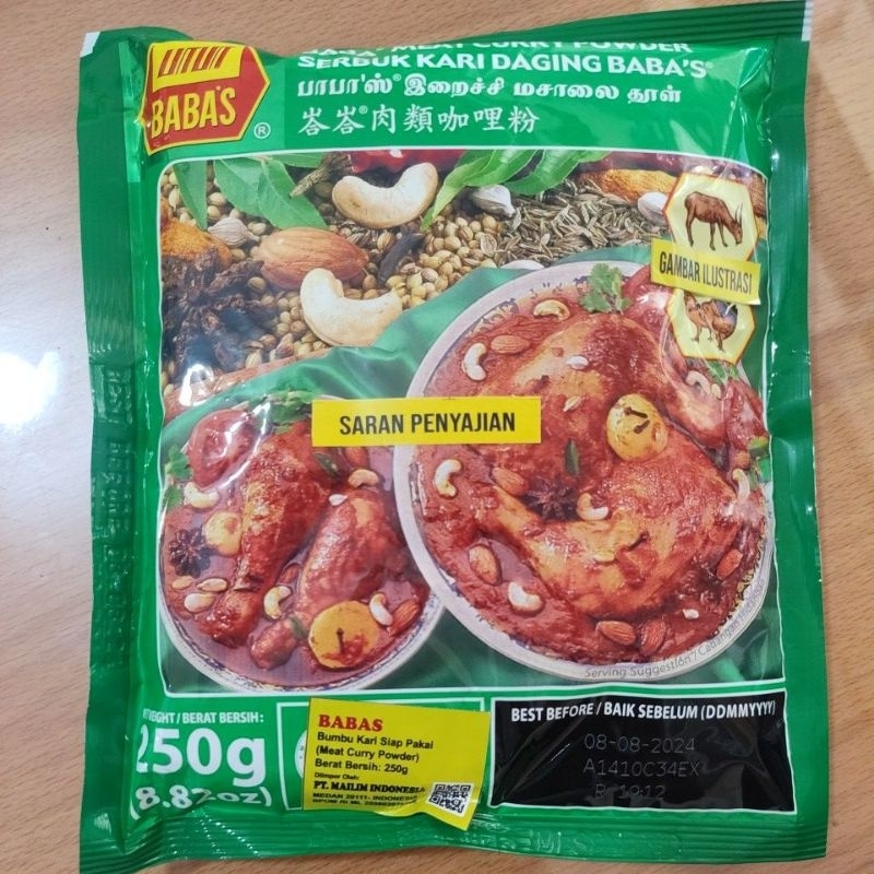 

BABA'S MEAT CURRY POWDER SERBUK KARI DAGING BABA'S 250g