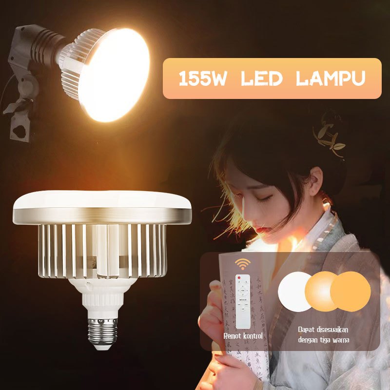 TNW 155W Softbox Led Light Bulb Lampu Studio Softbox Bulb Remote Control Lampu 2800K-6000K Untuk Fot