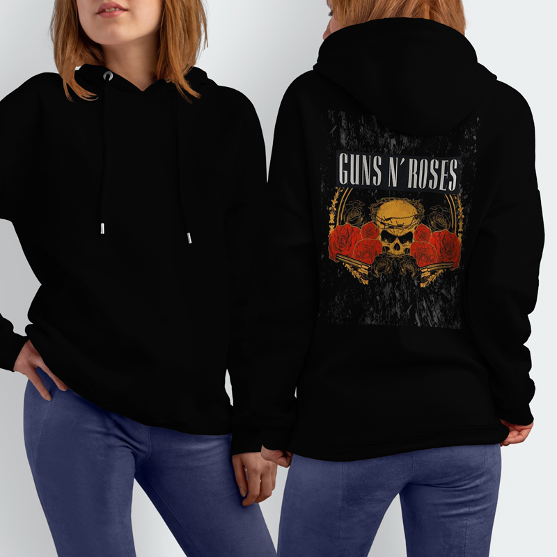 Jaket Hoodie Guns N Roses Hoodie Jumper Pullover & Zipper (Ritsleting) Bahan Cotton Fleece | GNR BAN