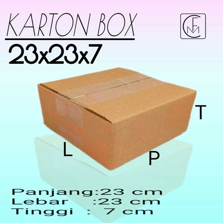 

Karton Box Ukuran 23x23x7 kardus packing/kardus polos/kardus murah