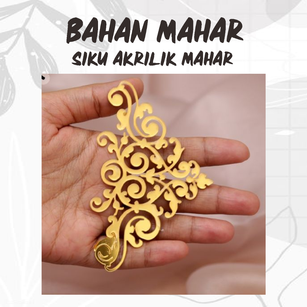 Siku Mahar Akrilik Gold/Siku Bahan Mahar Akrilik Gold/Silver