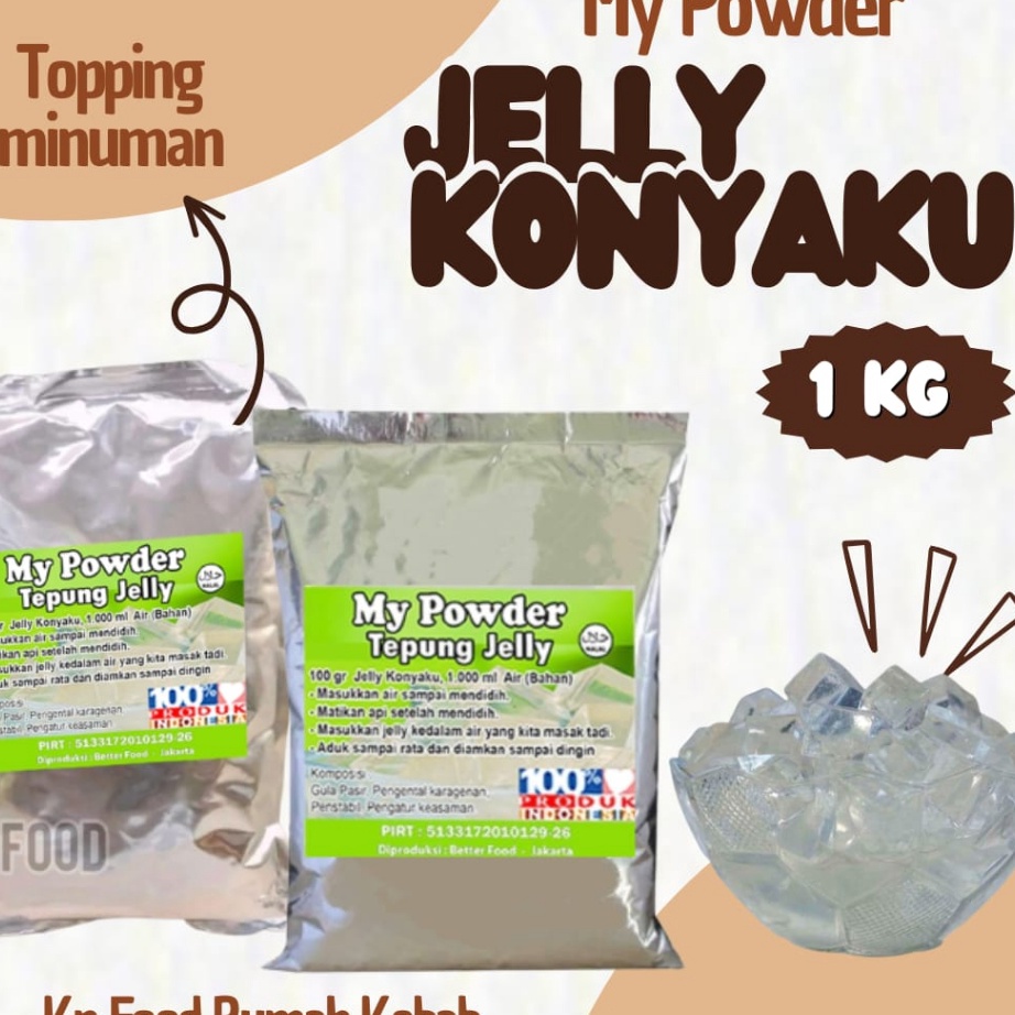 

[KODE KQESE] Jelly Konyaku Powder Reguler Kemasan 1 kg