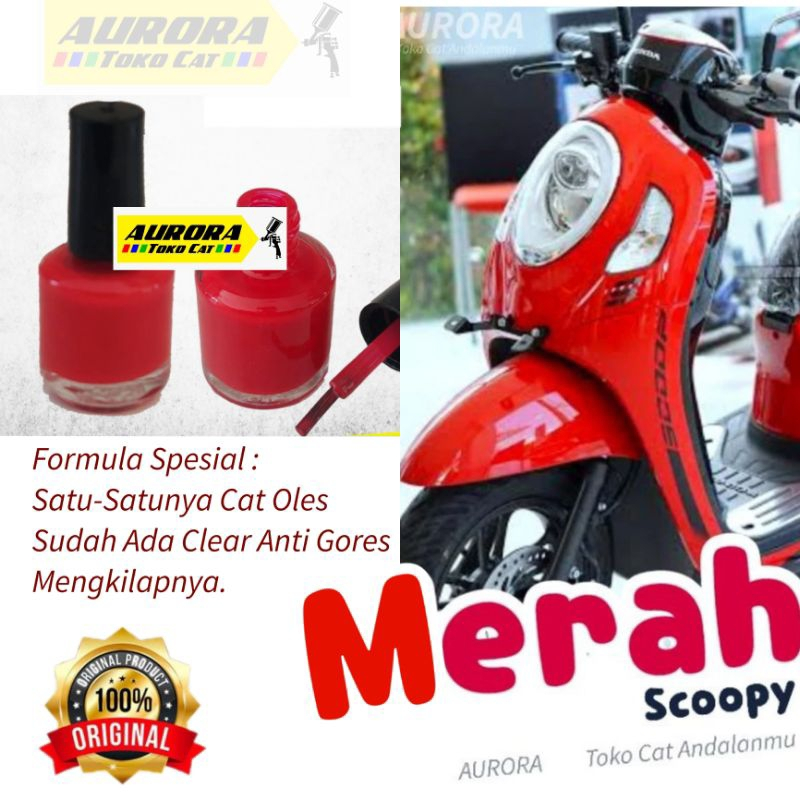 Cat Oles Merah Honda Vario Scoopy CB150R Beat Skupi Scopy Formula Spesial Dengan Clear Anti Gores Me