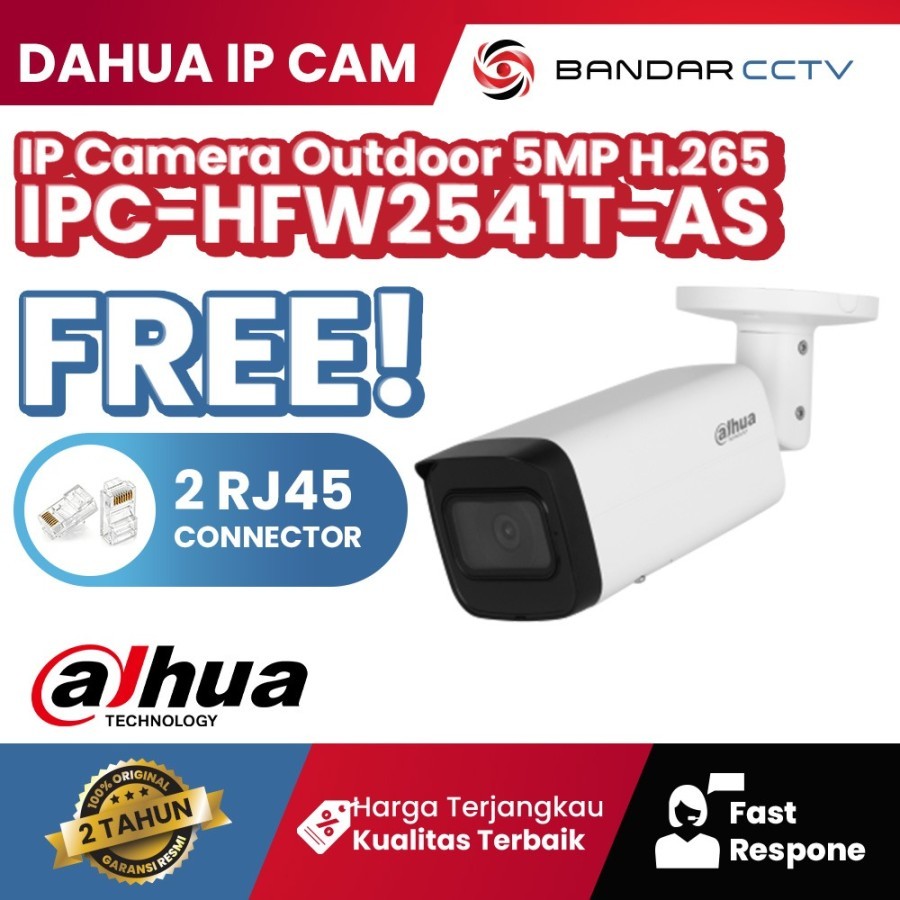 DAHUA DH-IPC-HFW2541T-AS 5MP IP CAMERA OUTDOOR H.265