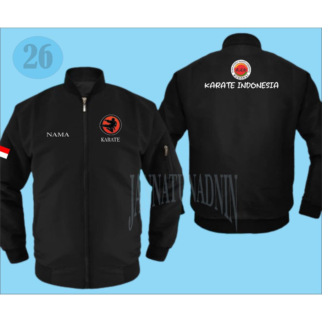 Jaket bomber KARATE jaket bomber Karatendo Jaket bomber KARATE INDONESIA Sablon