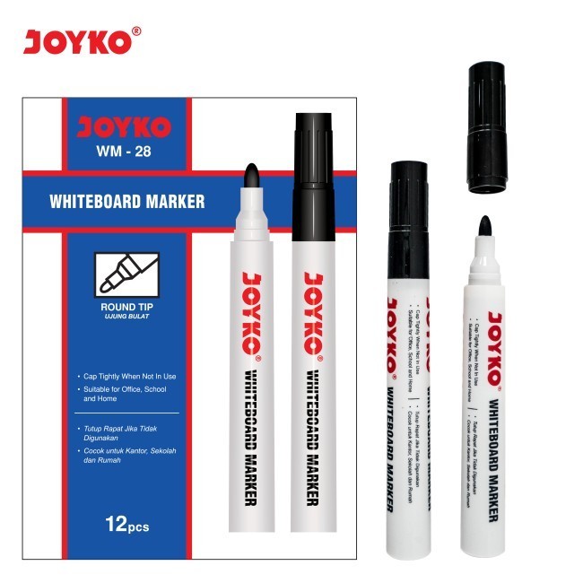 

Spidol Papan Tulis Joyko Whiteboard Marker Spidol WM-28 Papan Putih - 1 Pcs