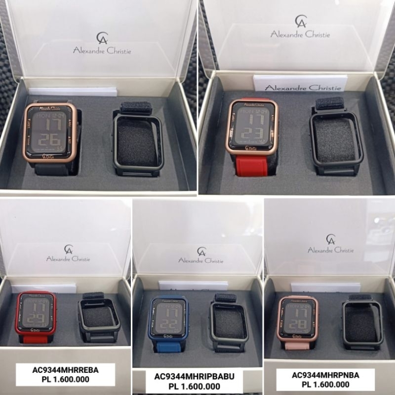 Jam AC9344 || Alexandre Christie Digital Wanita AC 9344 MH Original