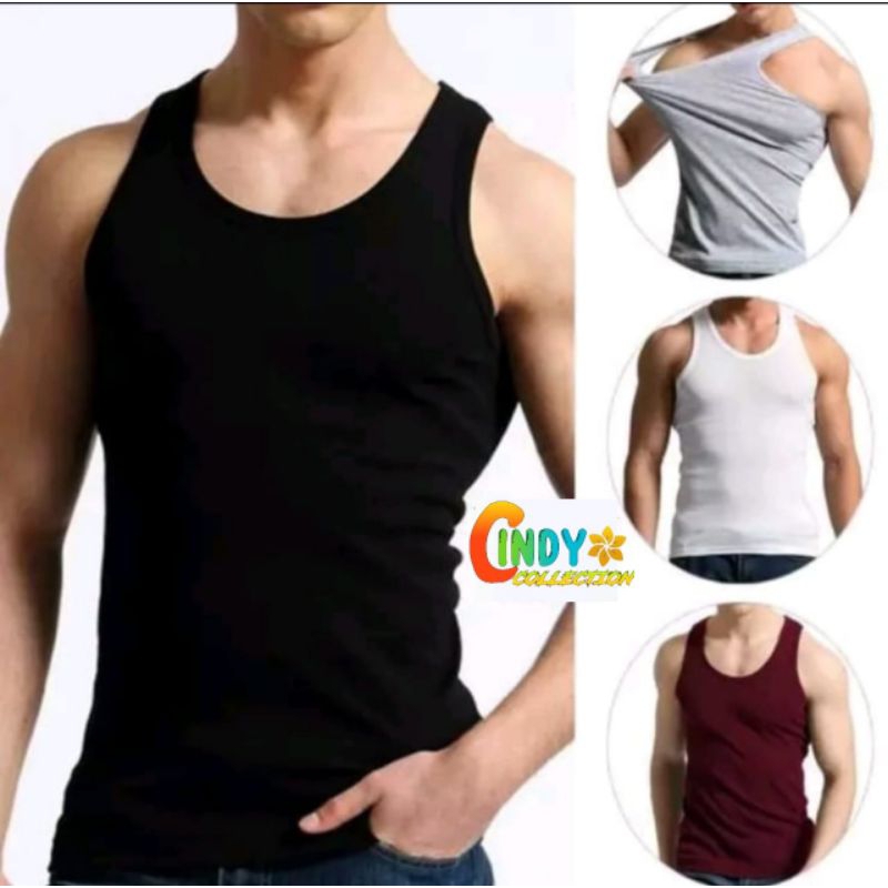 3 PCS SINGLET KAOS PRIA JOVAC | KAOS DALAM PRIA | SINGLET PRIA POLOS