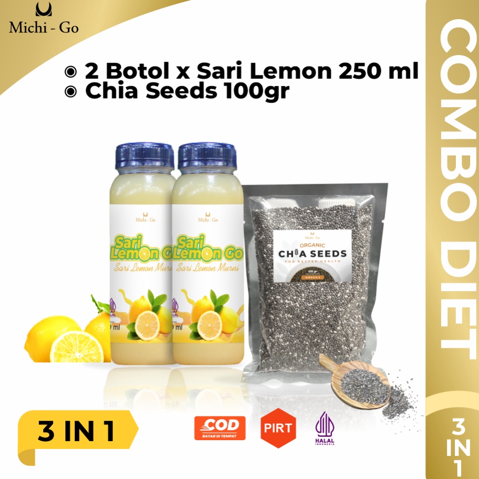 

✥Grosir✧ Michigo Paketbo Diet Sehat Sari Lemon Chia Seeds Madu Murni M68 ❂