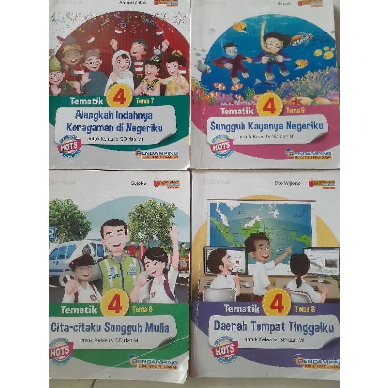 Buku tematik platinum hots tiga serangkai kelas 4 sd  tema 6,7,9 bekas