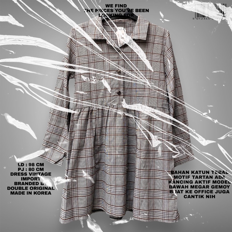 DRESS/KOREAN DRESS/DRESS TARTAN/DRESS KEMEJA/DRESS BLAZER TARTAN/KOREAN LOOK/KOREAN STYLE/DRESS KANT