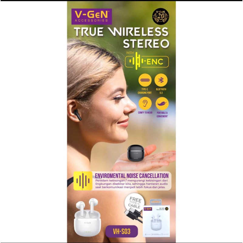 TWS V-GEN EARPHONE Bluetooth V-Gen VH-S03