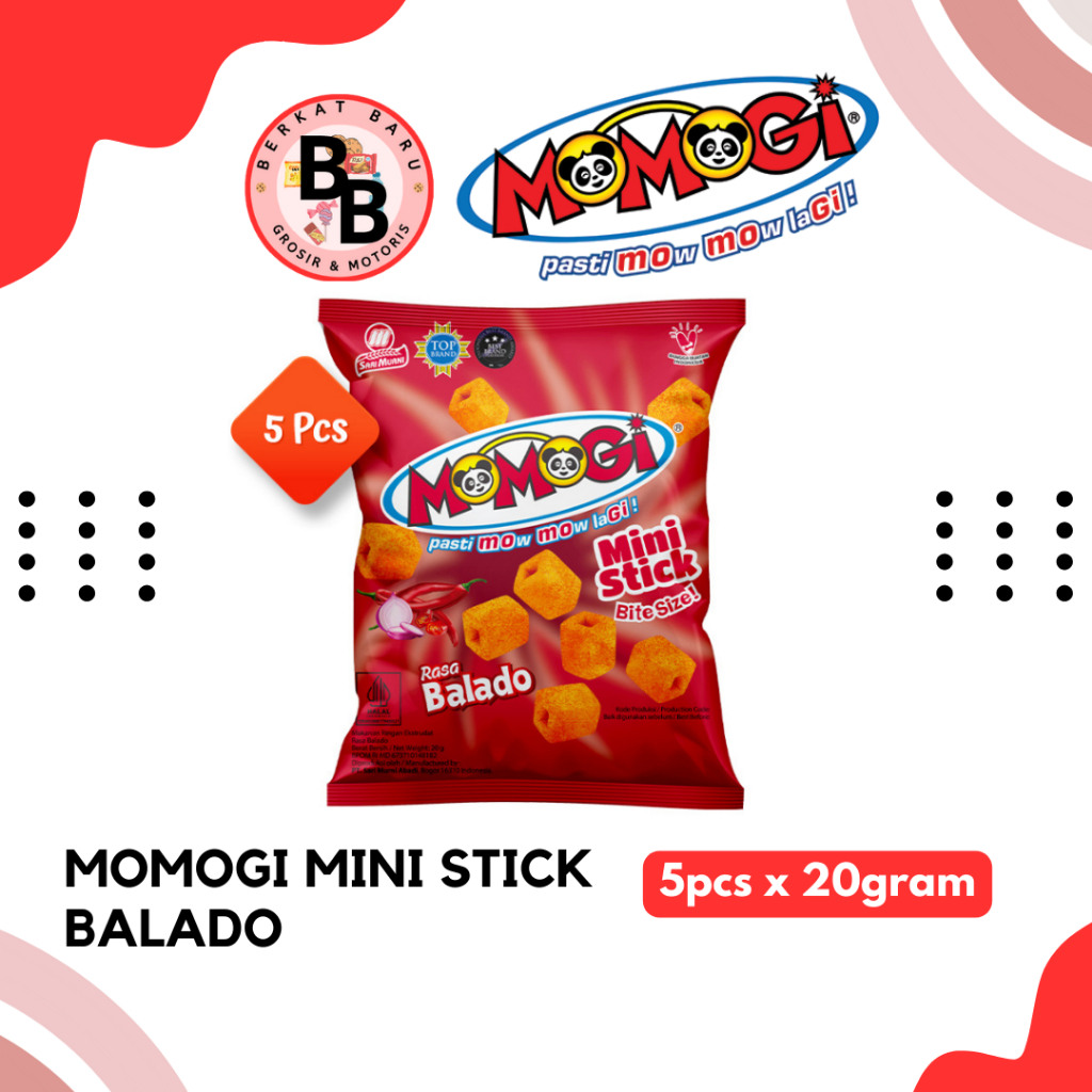 

[BB SNACK] MOMOGI MINI STICK SNACK 20GRAM ISI 10 PCS