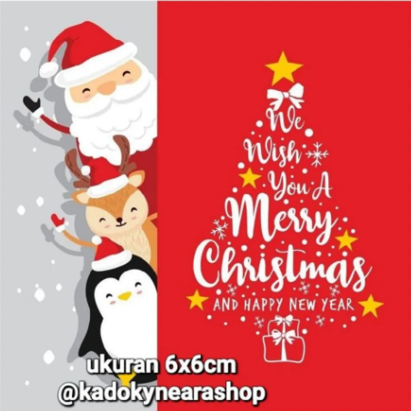 

stiker natal / kartu natal / ucapan natal / stiker toples nata