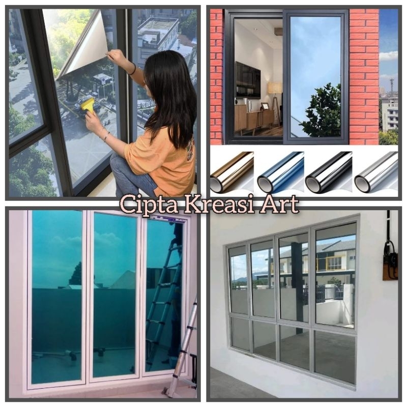 KACA FILM ONE WAY CERMIN / STIKER KACA RIBEN JENDELA RUMAH MOBIL / STICKER MIRROR 1 ARAH SPARTA