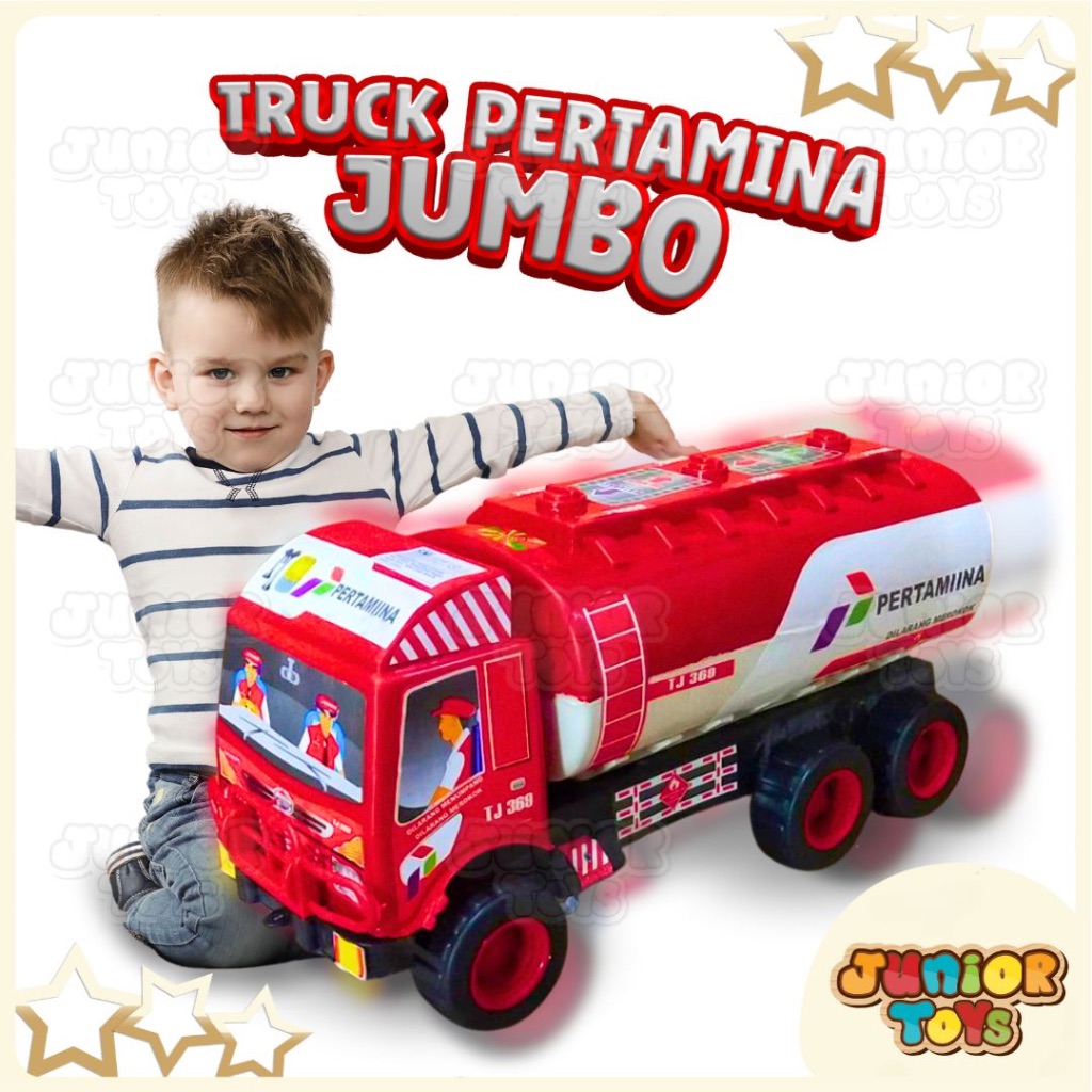 Mainan Mobil Truk Pertamina Jumbo Mobilan Tangki Besar Permainan Anak Laki Oil Truck Toys