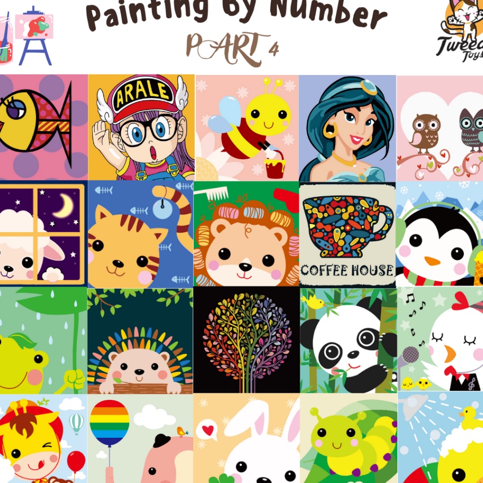 

[KODE FTWPH] TweedyToys - Paint By Number Children Canvas Painting / Set Kanvas Lukis Anak / Part 4