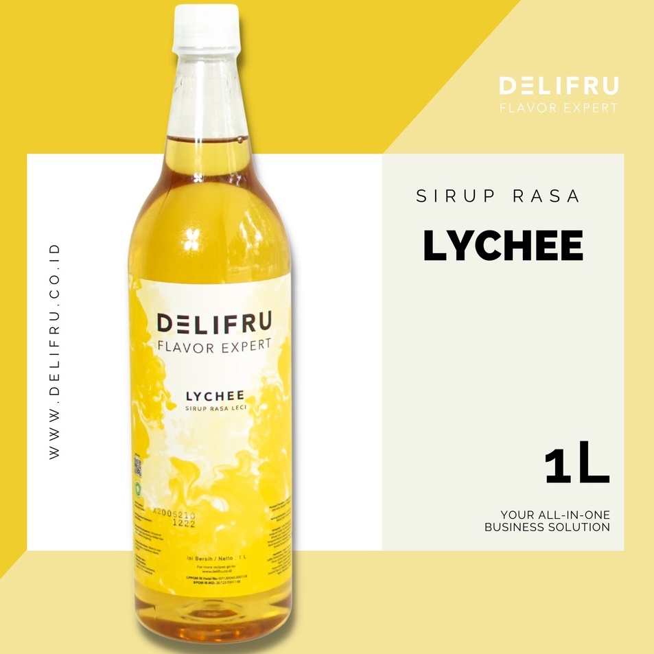 

[KODE BJHEA] Lychee Syrup Delifru 1 Liter - Sirup Leci Premium