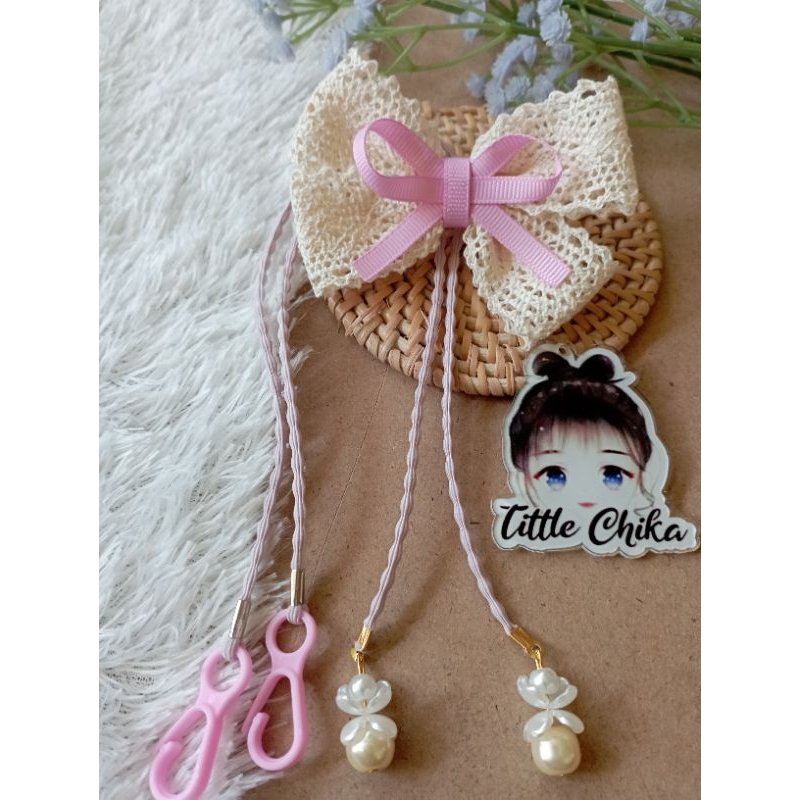 CASSANDRA strap masker renda | konektor masker pita | pita renda by: Tittle chika