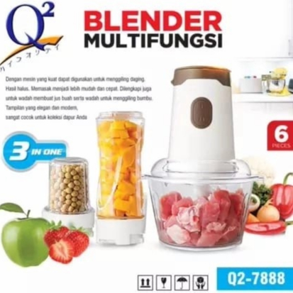 [HOME MART] Q2-7888 BLENDER MULTIFUNGSI BLENDER SERBAGUNA 3 IN 1 Q2 Q7888 BLENDER PRAKTIS