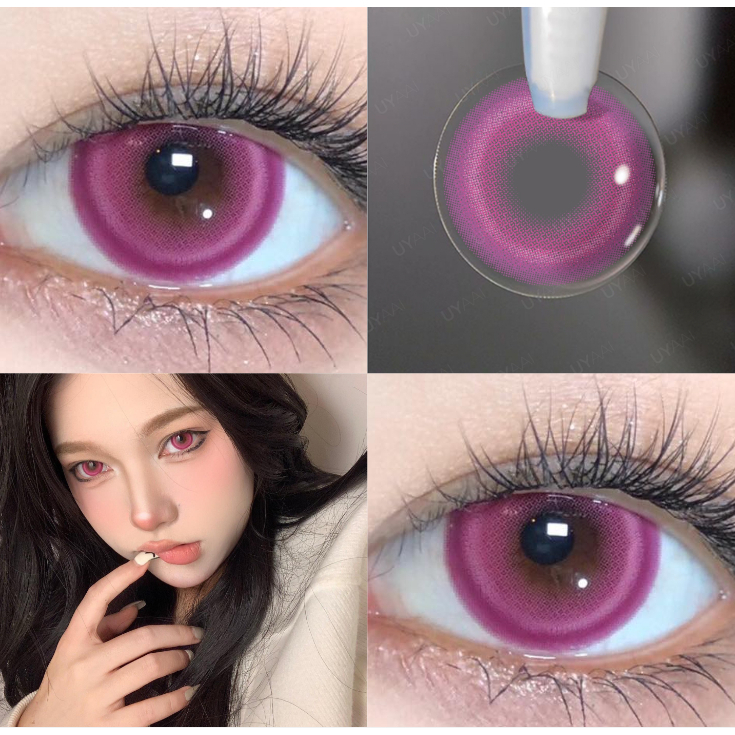 SOFTLENS.IDN RISAKO CHERRY RED 14.5MM BIG LENS BY PINKIN - softlens cosplay anime normal minus