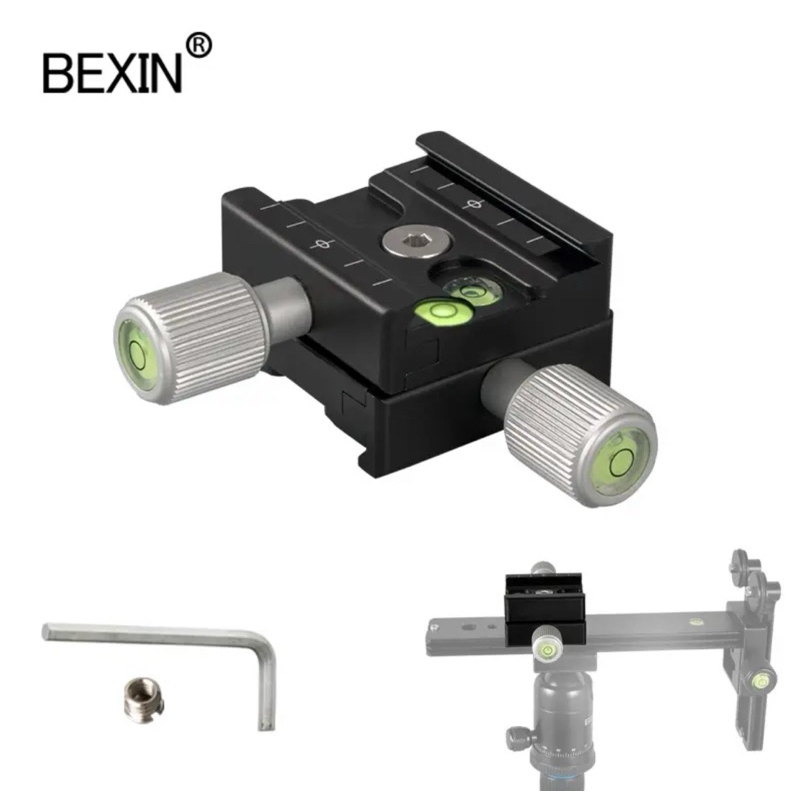 BEXIN QR-50B Double Side Camera Clamp Tripod Mount Quick Release Plat Kamera Plate Bracket Tripod Ba
