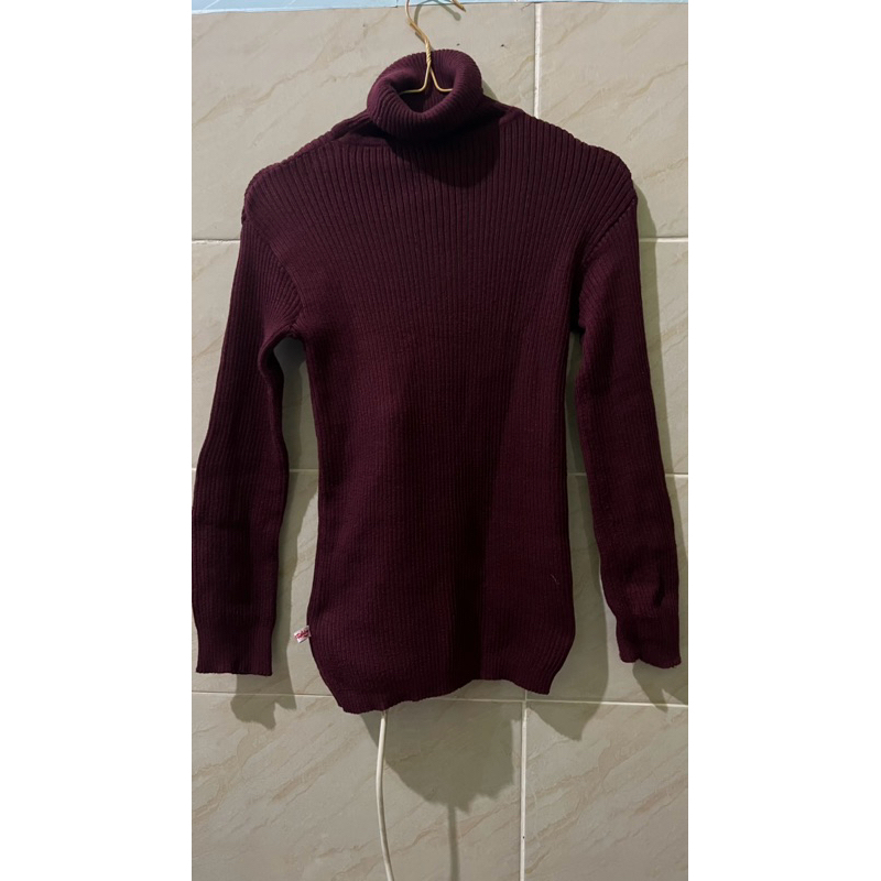 BajuRajutMerahMaroon