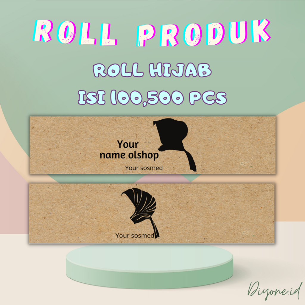 

ROLL HIJAB/PENGIKAT HIJAB/ROLL PRODUK/ROLL OLSHOP SOUVENIR PERNIKAHAN KERTAS KRAFT