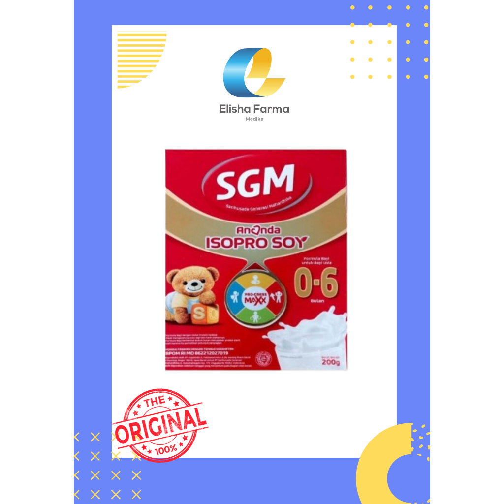 SGM Ananda Isopro Soya 0-6 BULAN 200 GRAM - Susu Formula Protein Kedelai / Bayi Alergi Protein Susu 