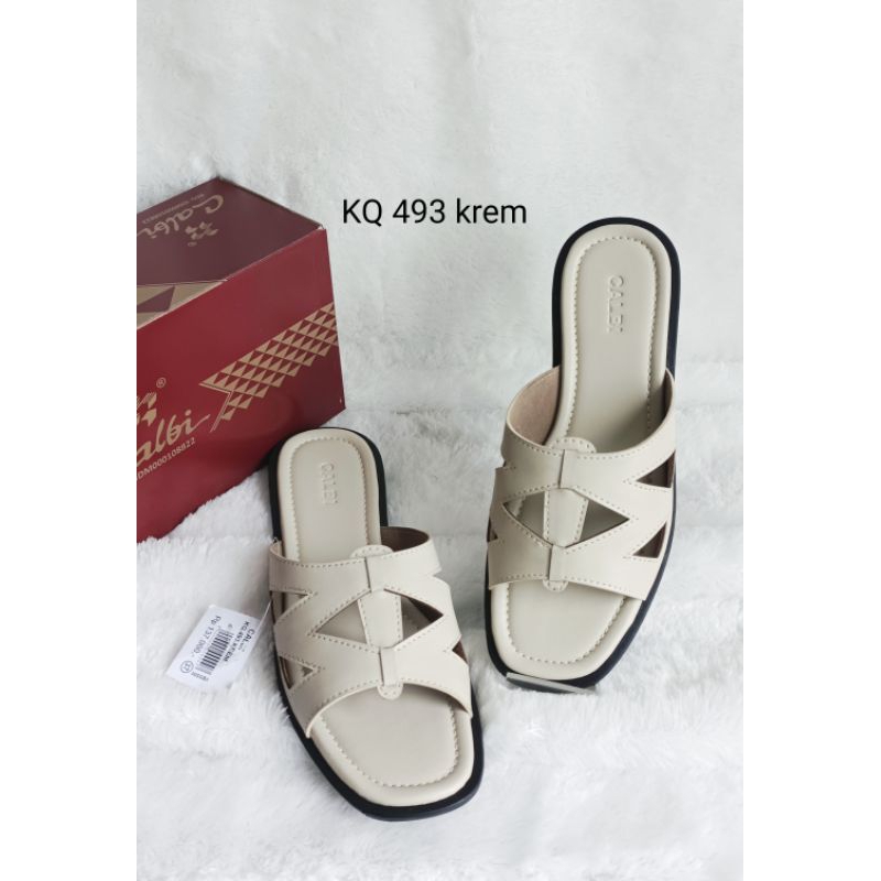 Calbi Sandal Teplek Flat Wanita Slop KQ 493