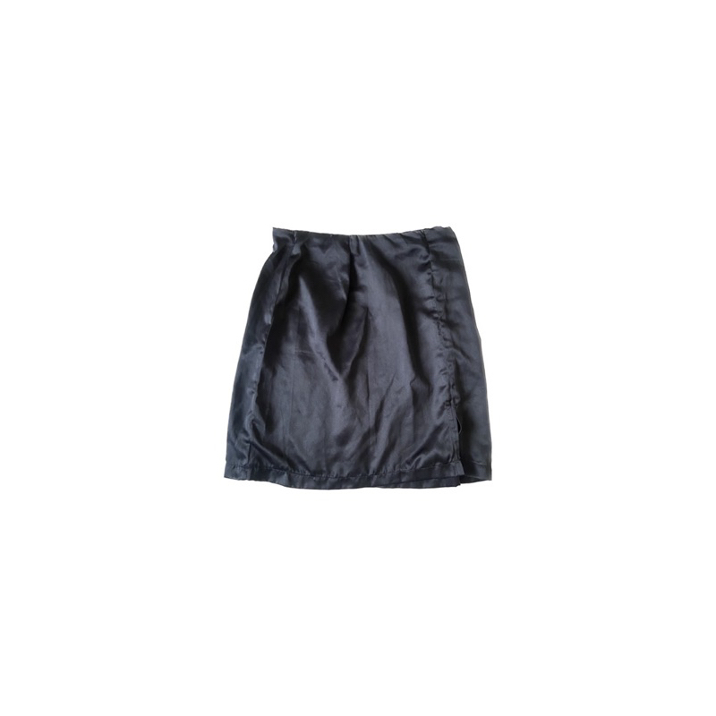 satin silk mini skirt