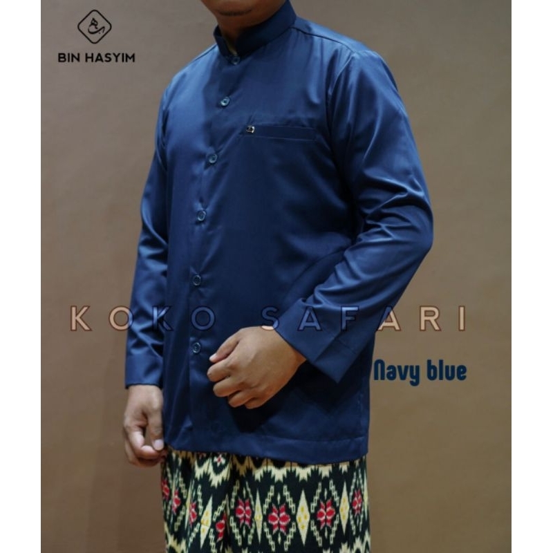 Baju Koko Dewasa Safari Bin Hasyim Kerah Shanghai