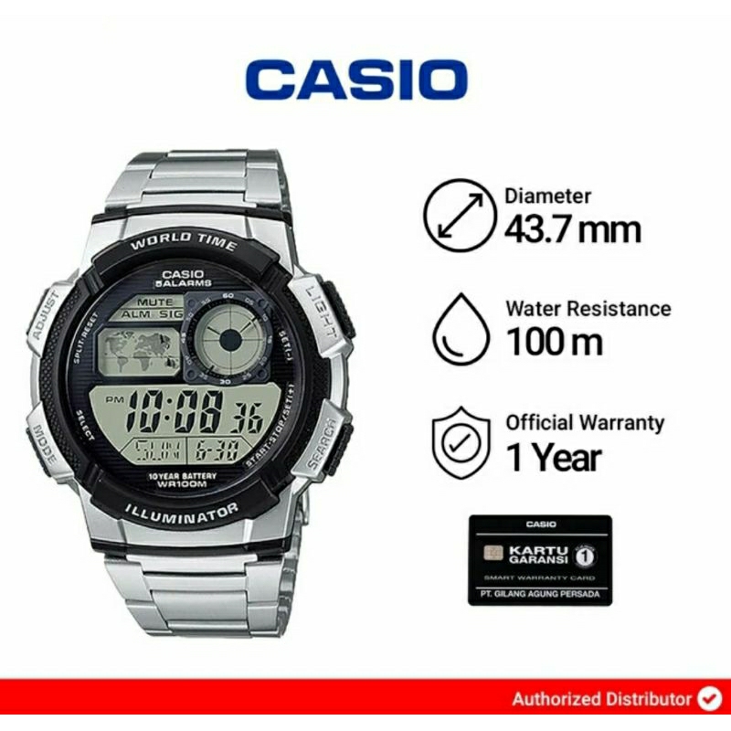 Jam Tangan Casio Pria AE1000WD / AE-1000WD-1A