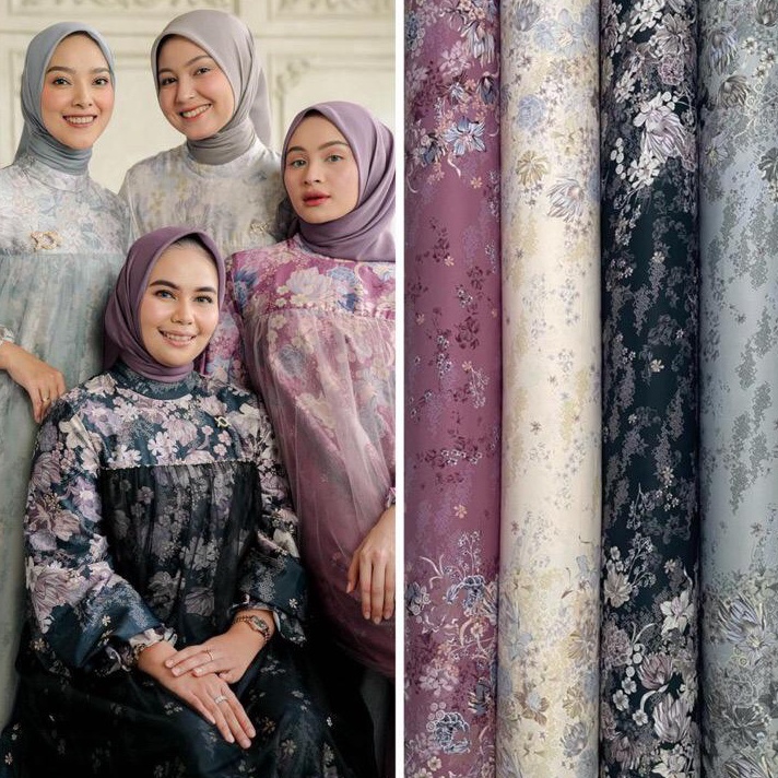 modelTipe LFK228 Kain za ra silk | kain silk copy motif anyelir wearing klamby | kain seragaman kelu