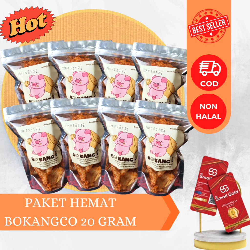 

PAKET HEMAT 7 RAMBAK BABI BOKANGCO PEDAS 20 GRAM + FREE EMAS