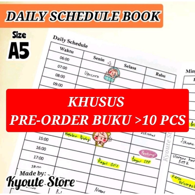 

Khusus Pre Order Buku Planner Pembelian Lebih dari 10 pcs
