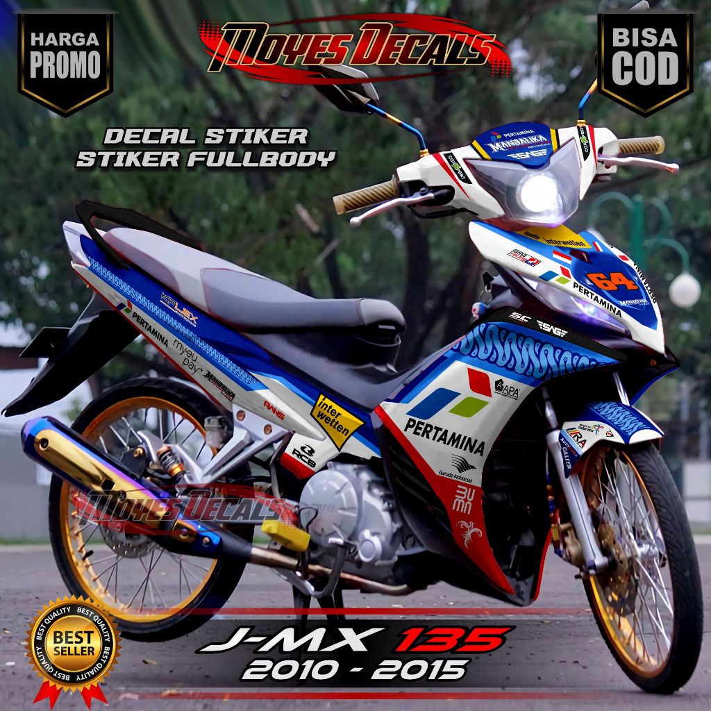 Decal variasi Jupiter Mx New 135 Fullbody / Stiker Variasi Jupiter Mx 135 New Motif Mandalika