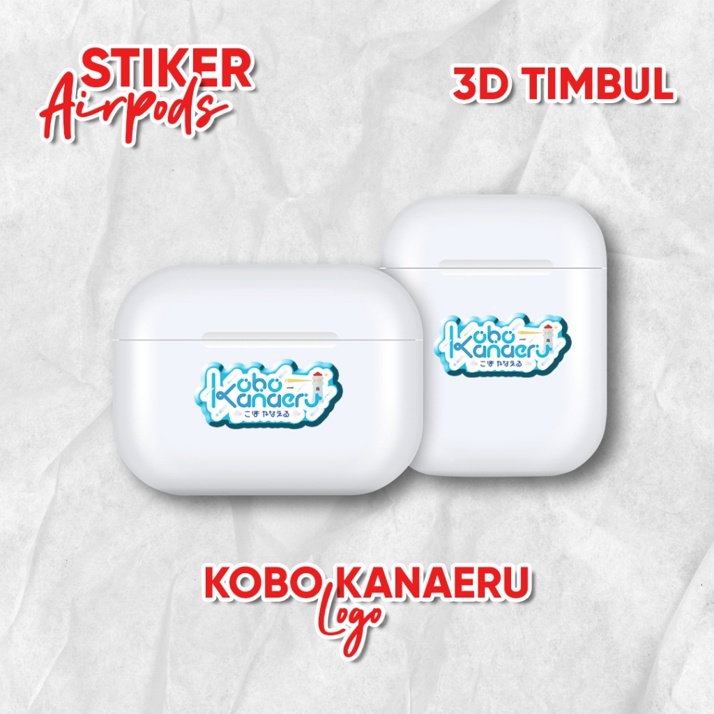 

Stiker Airpods Emblem 3D Timbul Kobo Kanaeru / Stiker Anime Resin