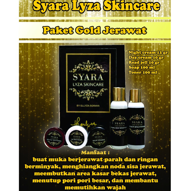 PAKET GOLD JERAWAT syara lyza skincare