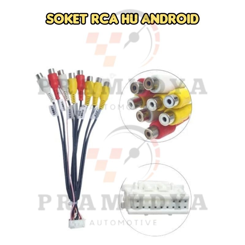 Socket RCA Output Universal / Kabel Soket AUX Head Unit Android