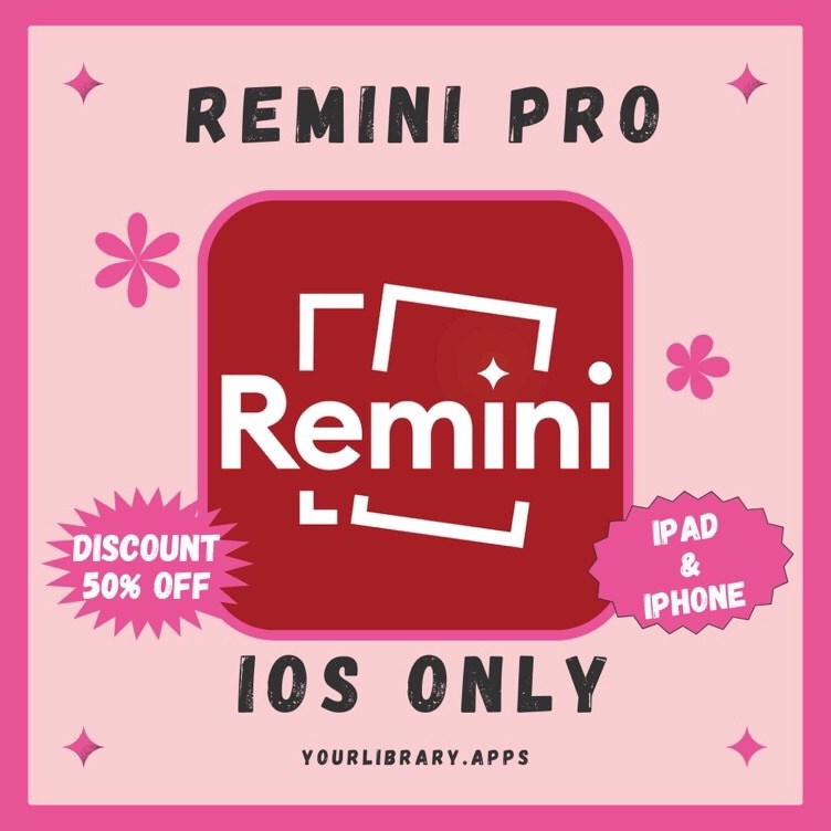 Diskon Remini PRO IOS Premium Legal 100% Private Remini pro ios