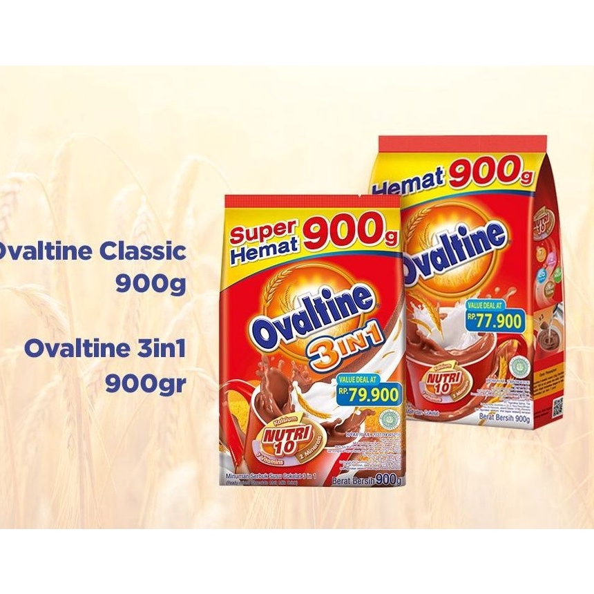 

Terbaru (BPOM) EXP SEPTEMBER 2024 Ovaltine Classic 900gram/Ovaltine 900gr Clasic Coklat/Ovaltine 900 3in1 Susu Bubuk Cokelat/Ovaltine 990 3in1 900/900gr/900gram