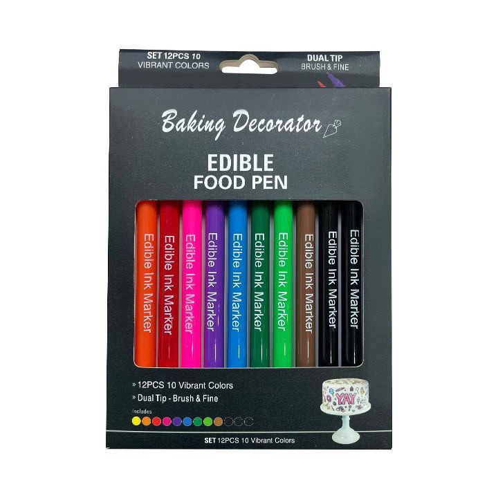 

Ready Stock Edible Food Pen Sepidol Spidol Warna Warni Untuk Hiasan Makanan Roti Bakpao Cookies Kue Kering